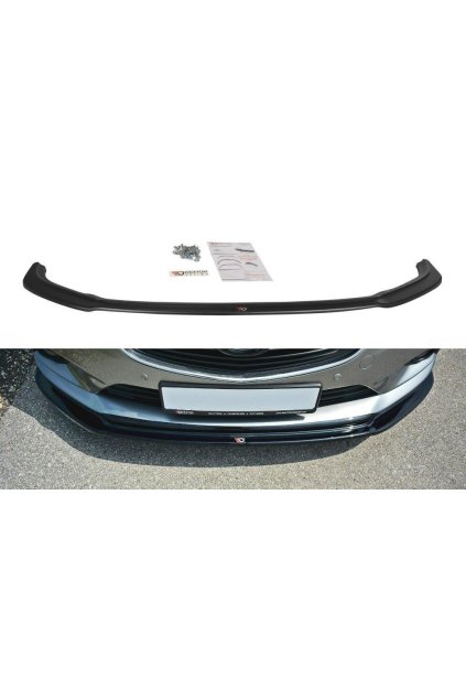 Maxton Design spoiler pod přední nárazník ver.1 pro Mazda 6 Mk3, černý lesklý plast ABS