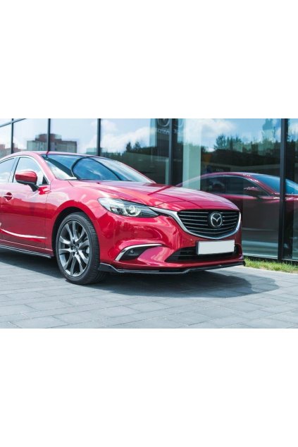 Maxton Design spoiler pod přední nárazník ver.2 pro Mazda 6 Mk3 FL, černý lesklý plast ABS