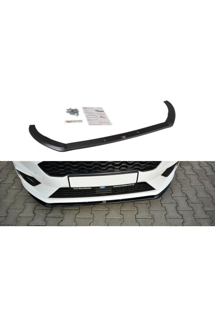 Maxton Design spoiler pod přední nárazník ver.3 pro Ford Fiesta Mk8, černý lesklý plast ABS