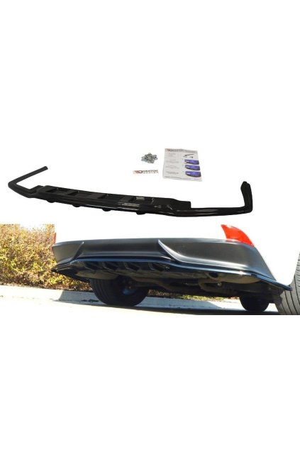 Maxton Design středový spoiler zadního nárazníku s žebrováním pro Lexus IS Mk3, černý lesklý plast ABS, H