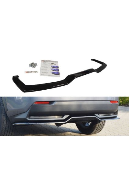 Maxton Design středový spoiler zadního nárazníku bez žebrování pro Lexus NX Mk1, černý lesklý plast ABS
