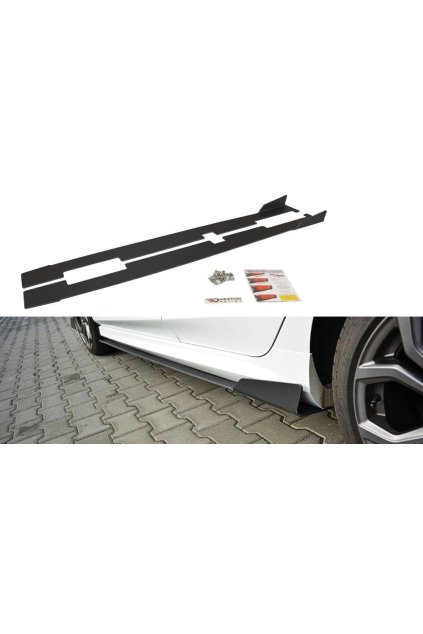 Maxton Design "Racing" difuzory pod boční prahy ver.1 pro Ford Fiesta, Fiesta ST Mk8, plast ABS bez povrchové úpravy