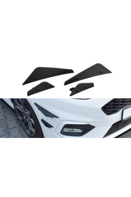Maxton Design přítlačná křidélka nárazníku pro Ford Fiesta, Fiesta ST Mk8, plast ABS bez povrchové úpravy