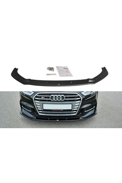 Maxton Design spoiler pod přední nárazník ver.1 pro Audi A3, S3 8V FL, plast ABS bez povrchové úpravy