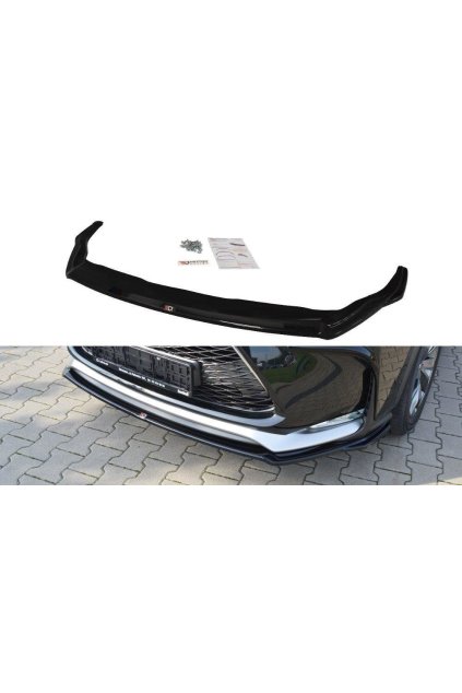 Maxton Design spoiler pod přední nárazník ver.1 pro Lexus NX Mk1, plast ABS bez povrchové úpravy, F-Sport