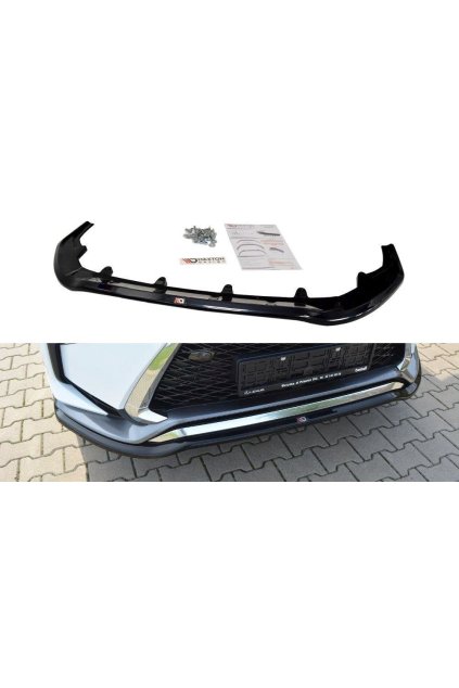 Maxton Design spoiler pod přední nárazník ver.1 pro Lexus RX Mk4, plast ABS bez povrchové úpravy, F-Sport