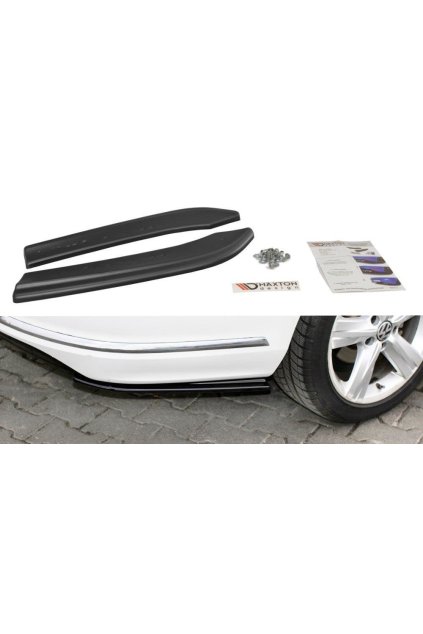 Maxton Design boční difuzory pod zadní nárazník pro Volkswagen Passat Mk7 (B7), plast ABS bez povrchové úpravy