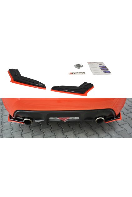 Maxton Design boční difuzory pod zadní nárazník ver.2 pro Toyota GT86 FL, plast ABS bez povrchové úpravy, s červenou linkou