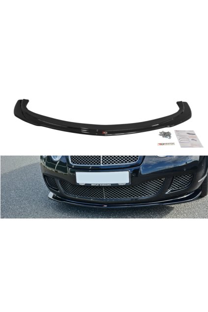 Maxton Design spoiler pod přední nárazník ver.1 pro Bentley Continental GT Mk1, černý lesklý plast ABS, r.v. 2009-2012