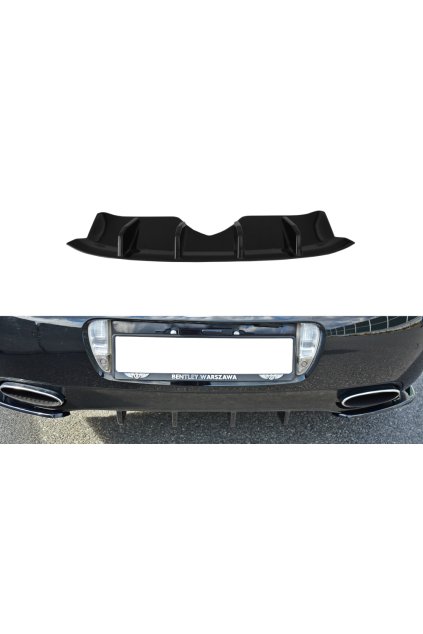 Maxton Design vložka zadního nárazníku pro Bentley Continental GT Mk1, černý lesklý plast ABS, r.v. 2009-2012