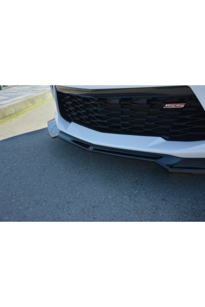 Maxton Design spoiler pod přední nárazník ver.1 pro Chevrolet Camaro 6, carbon-Look, včetně modelu 2018+