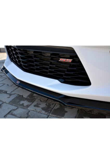 Maxton Design spoiler pod přední nárazník ver.2 pro Chevrolet Camaro 6, carbon-Look, včetně modelu 2018+