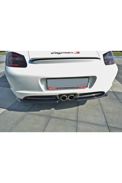 Maxton Design boční difuzory pod zadní nárazník pro Porsche Cayman Mk1, plast ABS bez povrchové úpravy