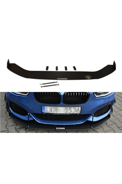 Maxton Design "Racing" spoiler pod přední nárazník ver.2 pro BMW řada 1 F20- F21 Facelift, plast ABS bez povrchové úpravy