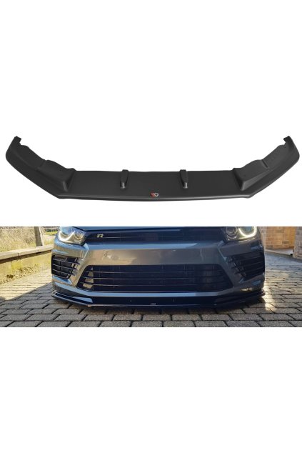 Maxton Design spoiler pod přední nárazník ver.1 pro Volkswagen Scirocco R Mk3 Facelift, plast ABS bez povrchové úpravy