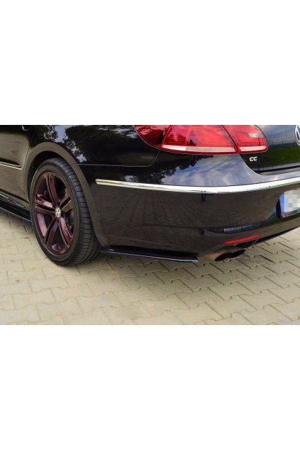 Maxton Design boční difuzory pod zadní nárazník pro Volkswagen CC, plast ABS bez povrchové úpravy, R-Line