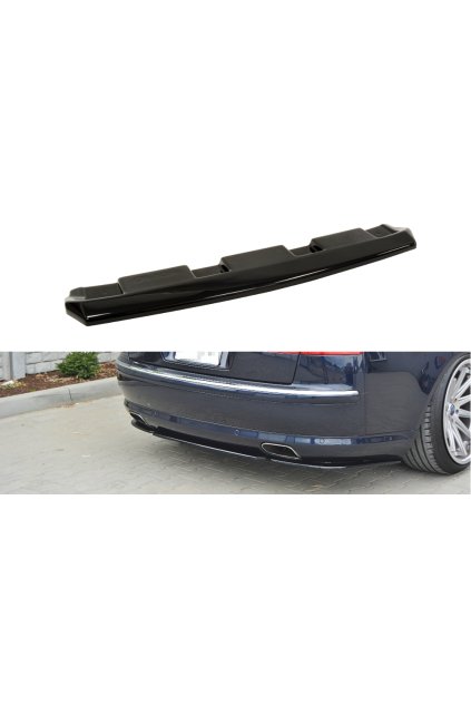 Maxton Design středový spoiler zadního nárazníku bez žebrování pro Audi S8 D3, plast ABS bez povrchové úpravy