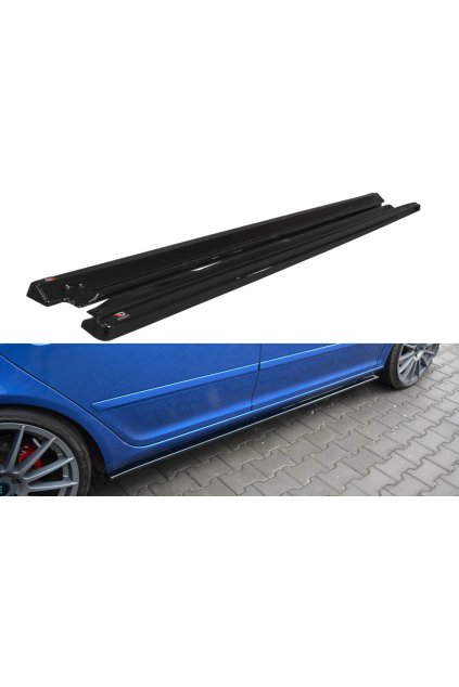 Maxton Design difuzory pod boční prahy pro Škoda Octavia RS Facelift Mk2 Facelift, plast ABS bez povrchové úpravy