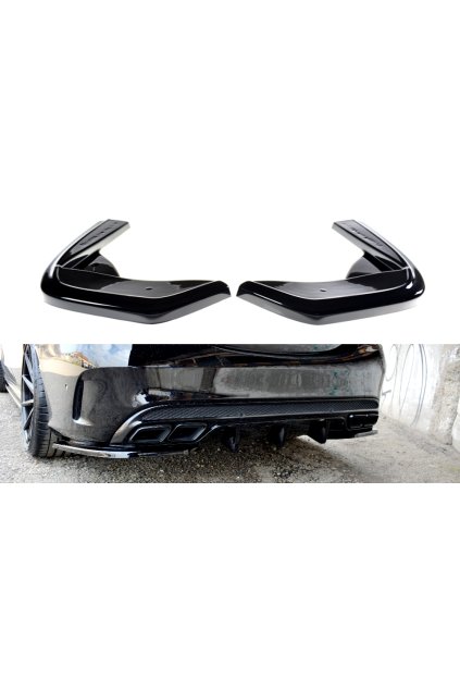 Maxton Design boční difuzory pod zadní nárazník pro Mercedes třída C W205/C43 AMG, carbon-Look
