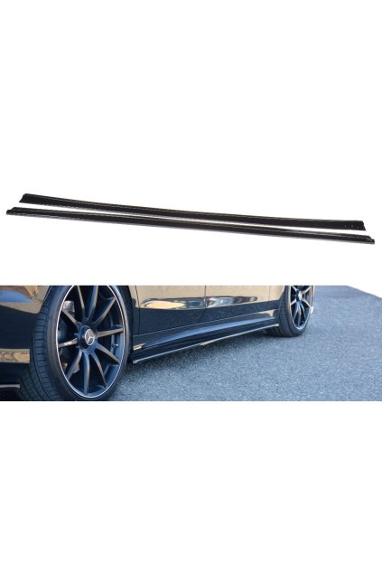 Maxton Design difuzory pod boční prahy pro Mercedes třída S W222/AMG-Line, plast ABS bez povrchové úpravy