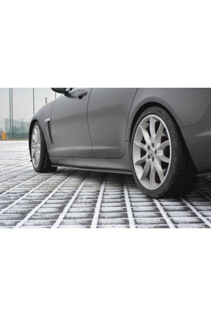 Maxton Design difuzory pod boční prahy pro Jaguar XF Mk1, plast ABS bez povrchové úpravy, Sportbrake S-Pack