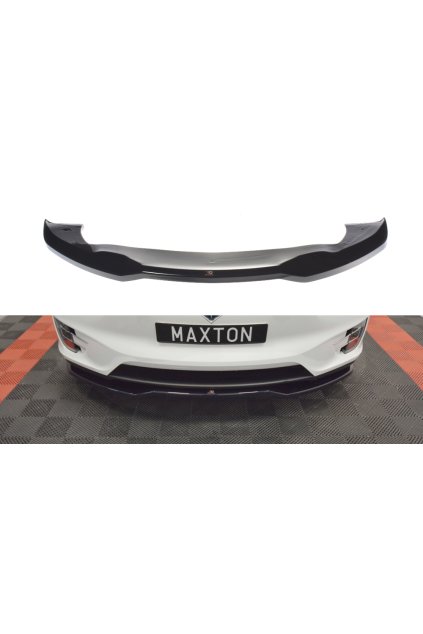 Maxton Design spoiler pod přední nárazník ver.2 pro Tesla Model X Mk1, černý lesklý plast ABS