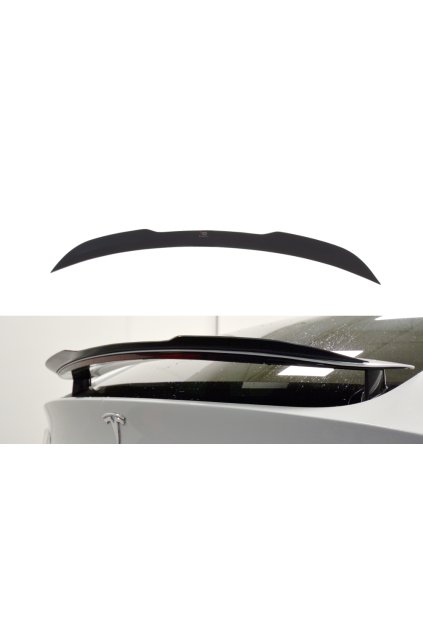 Maxton Design prodloužení spoileru ver.1 pro Tesla Model X Mk1, černý lesklý plast ABS