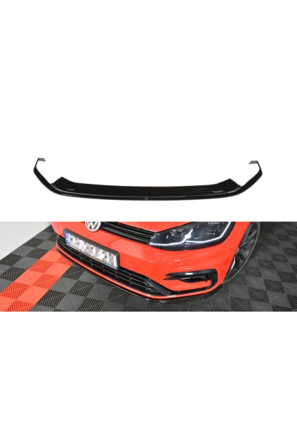 Maxton Design spoiler pod přední nárazník ver.7 pro Volkswagen Golf R Mk7 Facelift, carbon-Look