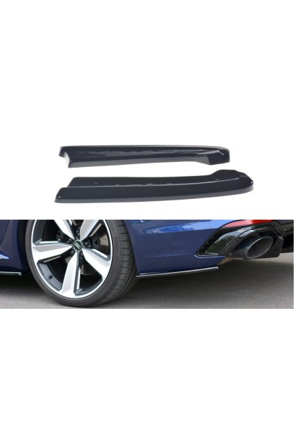 Maxton Design boční difuzory pod zadní nárazník pro Audi RS4 B9, B9 FL, plast ABS bez povrchové úpravy