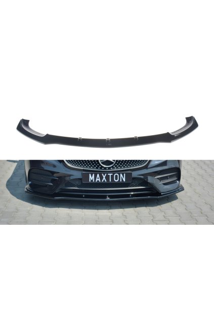 Maxton Design spoiler pod přední nárazník ver.1 pro Mercedes třída E W213/Cabrio (A238)/53 AMG, W213/Cabrio (A238)/AMG-Line, W213/Coupe (C238)/53 AMG, W213/Coupe (C238)/AMG-Line, černý lesklý plast ABS