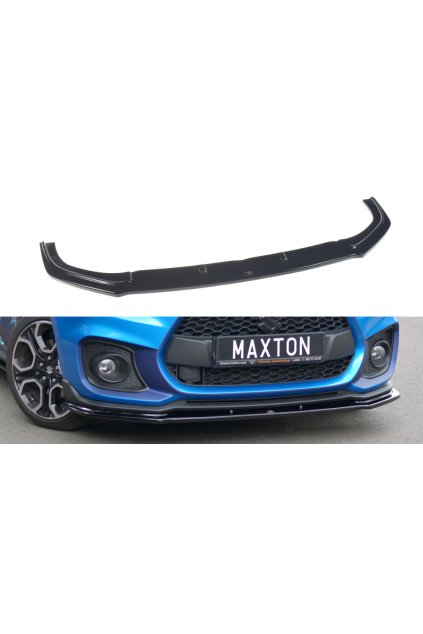 Maxton Design spoiler pod přední nárazník ver.1 pro Suzuki Swift Mk6 Sport, plast ABS bez povrchové úpravy