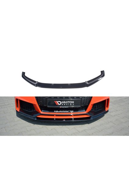 Maxton Design spoiler pod přední nárazník ver.2 pro Audi TT RS 8S, černý lesklý plast ABS