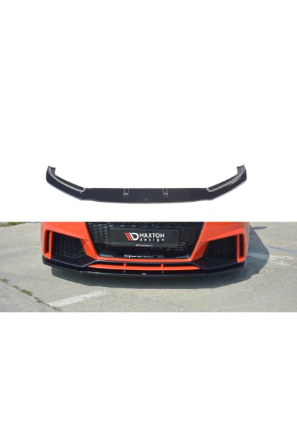 Maxton Design spoiler pod přední nárazník ver.1 pro Audi TT RS 8S, černý lesklý plast ABS