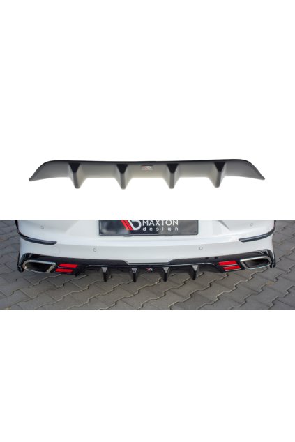 Maxton Design vložka zadního nárazníku pro Kia Cee'd Mk 3/ProCeed GT, černý lesklý plast ABS