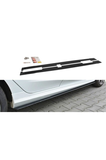 Maxton Design "Racing" difuzory pod boční prahy ver.2 pro Ford Fiesta, Fiesta ST Mk8, černý lesklý plast ABS