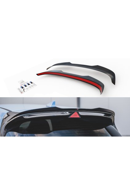 Maxton Design prodloužení spoileru ver.2 pro Hyundai i30 N Mk3, černý lesklý plast ABS, hatchback vč. Facelift