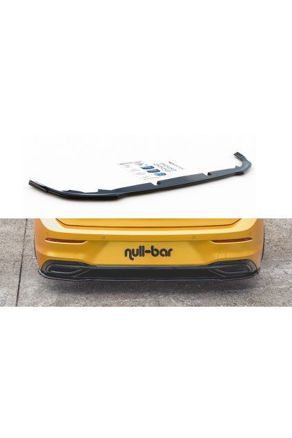 Maxton Design středový spoiler zadního nárazníku pro Volkswagen Golf Mk8, plast ABS bez povrchové úpravy