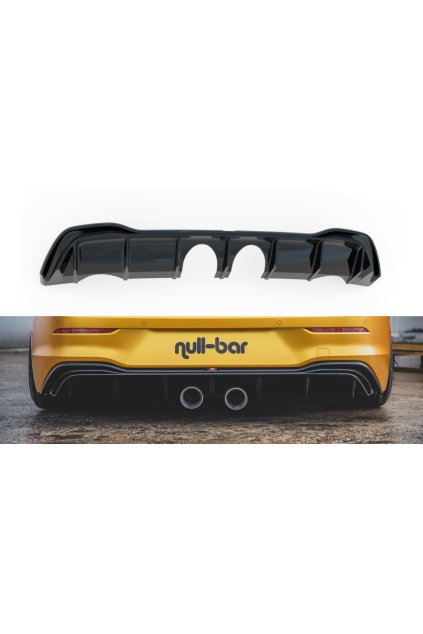 Maxton Design vložka zadního nárazníku pro Volkswagen Golf Mk8, plast ABS bez povrchové úpravy, R32 look
