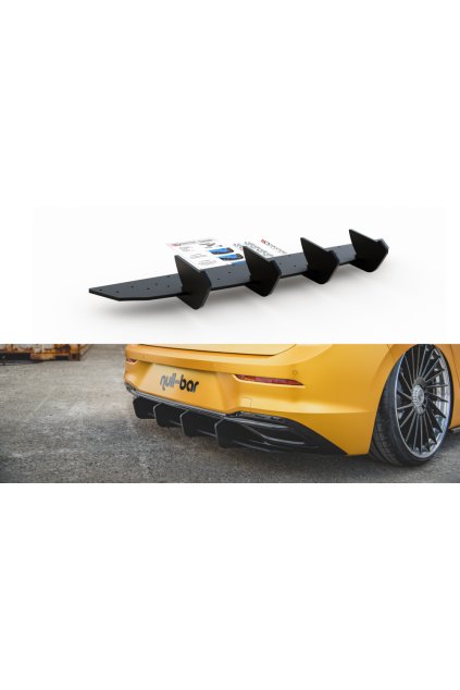 Maxton Design "Racing durability" zadní difuzor ver.2 pro Volkswagen Golf Mk8, plast ABS bez povrchové úpravy