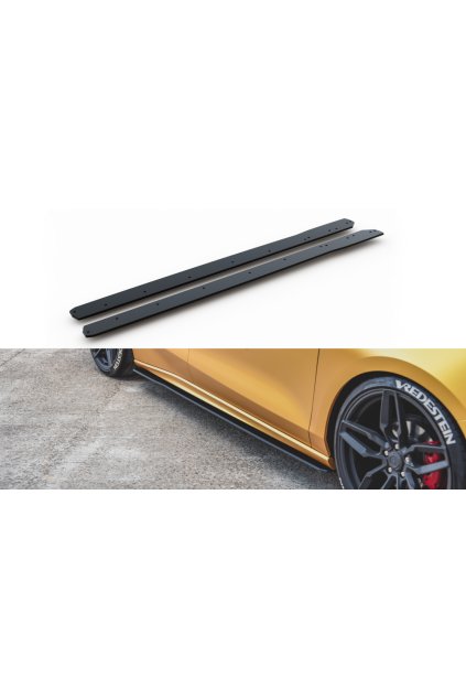 Maxton Design "Racing durability" difuzory pod boční prahy pro Ford Focus, Focus ST Mk4, plast ABS bez povrchové úpravy