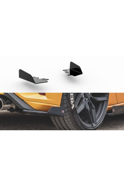 Maxton Design křidélka bočních difuzorů zad. nárazníku pro Ford Focus ST Mk4, černý lesklý plast ABS
