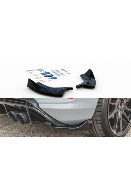 Maxton Design boční difuzory pod zadní nárazník pro Ford Fiesta ST Mk8, černý lesklý plast ABS