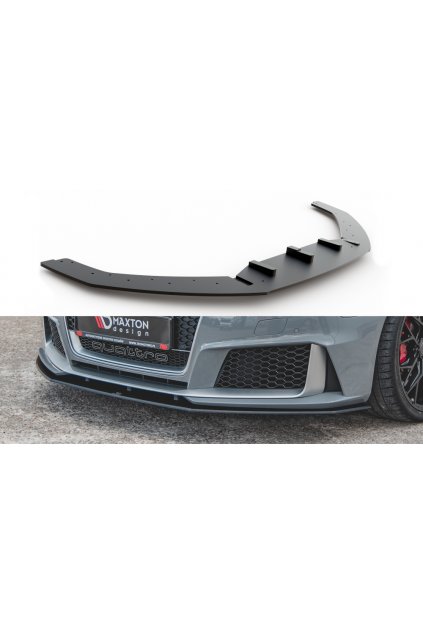 Maxton Design "Racing durability" spoiler pod přední nárazník pro Audi RS3 8V, plast ABS bez povrchové úpravy