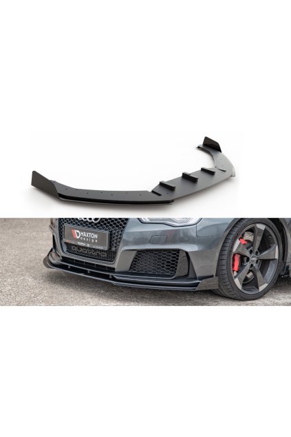 Maxton Design "Racing durability" spoiler pod přední nárazník s rohovými splittery pro Audi RS3 8V, plast ABS bez povrchové úpravy