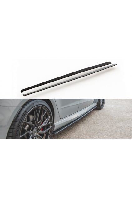 Maxton Design "Racing durability" difuzory pod boční prahy pro Audi RS3 8V, plast ABS bez povrchové úpravy