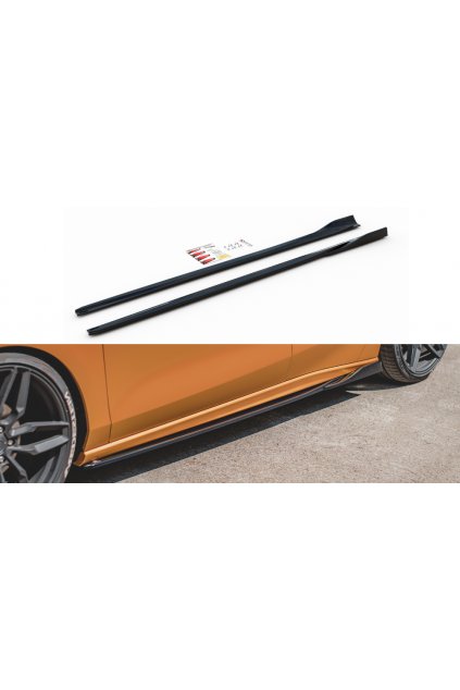 Maxton Design difuzory pod boční prahy ver.4 pro Ford Focus, Focus ST Mk4, carbon-Look