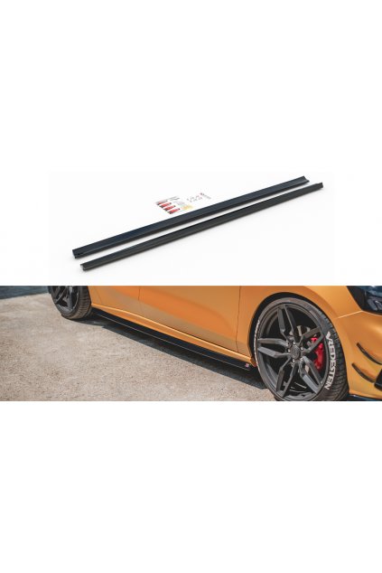 Maxton Design difuzory pod boční prahy ver.5 pro Ford Focus, Focus ST Mk4, carbon-Look