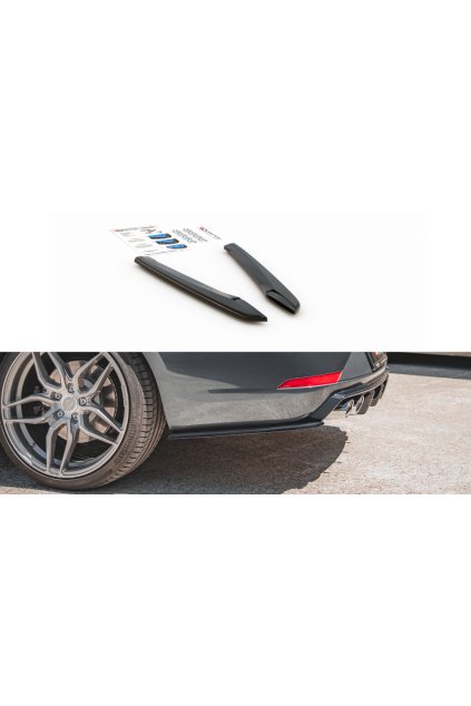 Maxton Design boční difuzory pod zadní nárazník ver.2 pro Seat Leon Cupra Mk3 Facelift, černý lesklý plast ABS, ST (combi)
