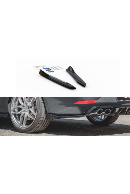 Maxton Design boční difuzory pod zadní nárazník ver.3 pro Seat Leon Cupra Mk3 Facelift, carbon-Look