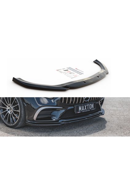 Maxton Design spoiler pod přední nárazník ver.1 pro Mercedes CLS C 257/AMG-Line, carbon-Look